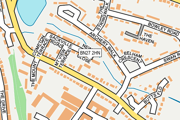 BN27 2HN map - OS OpenMap – Local (Ordnance Survey)