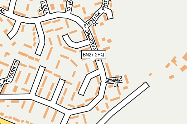 BN27 2HQ map - OS OpenMap – Local (Ordnance Survey)