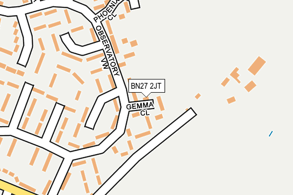 BN27 2JT map - OS OpenMap – Local (Ordnance Survey)
