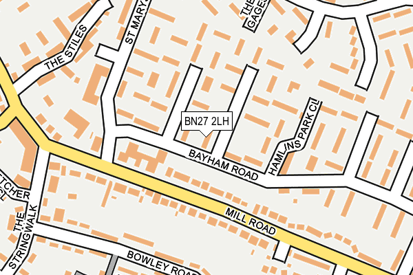 BN27 2LH map - OS OpenMap – Local (Ordnance Survey)