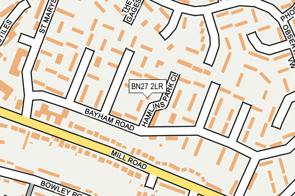 BN27 2LR map - OS OpenMap – Local (Ordnance Survey)