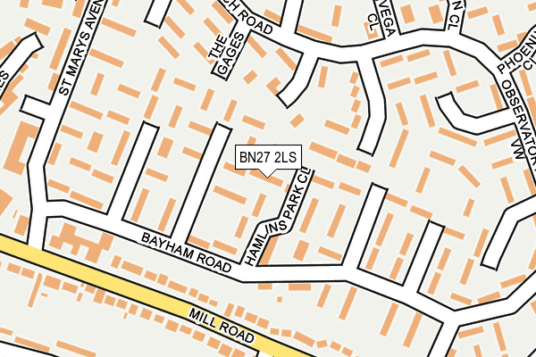 BN27 2LS map - OS OpenMap – Local (Ordnance Survey)