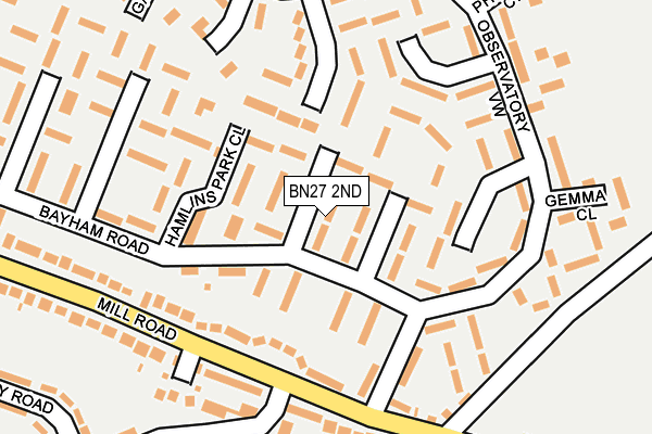 BN27 2ND map - OS OpenMap – Local (Ordnance Survey)