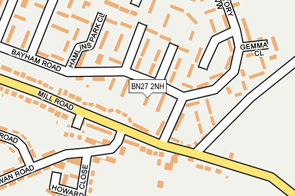 BN27 2NH map - OS OpenMap – Local (Ordnance Survey)