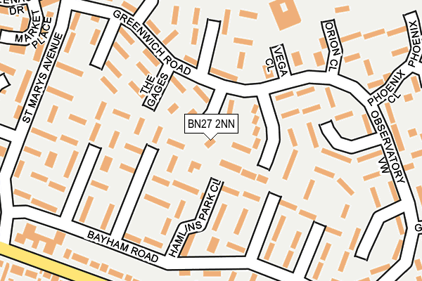 BN27 2NN map - OS OpenMap – Local (Ordnance Survey)