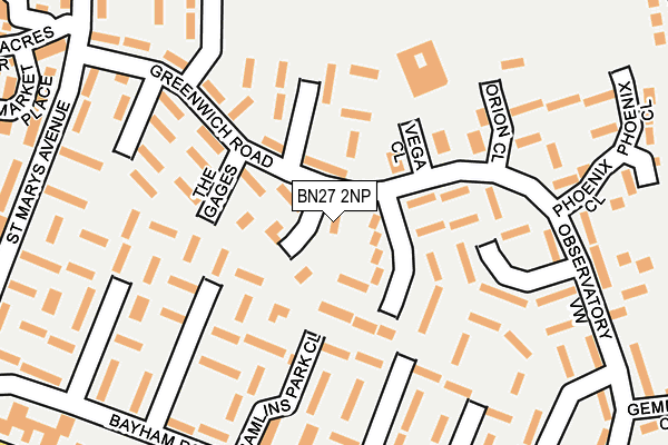 BN27 2NP map - OS OpenMap – Local (Ordnance Survey)