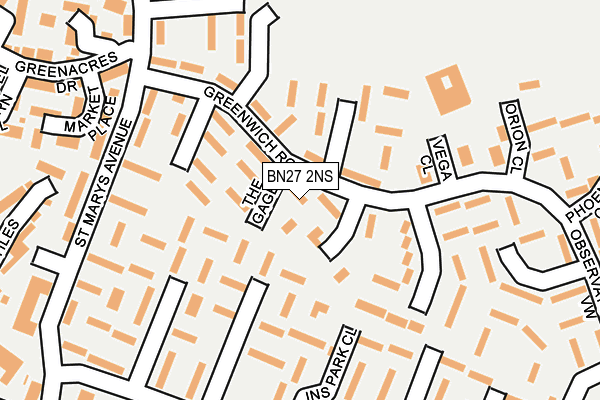 BN27 2NS map - OS OpenMap – Local (Ordnance Survey)