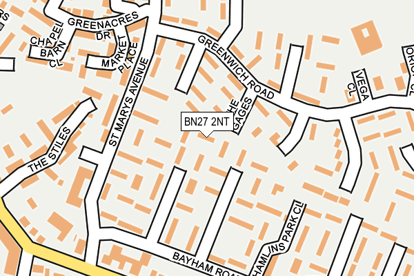 BN27 2NT map - OS OpenMap – Local (Ordnance Survey)