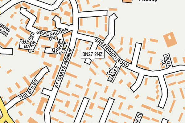 BN27 2NZ map - OS OpenMap – Local (Ordnance Survey)