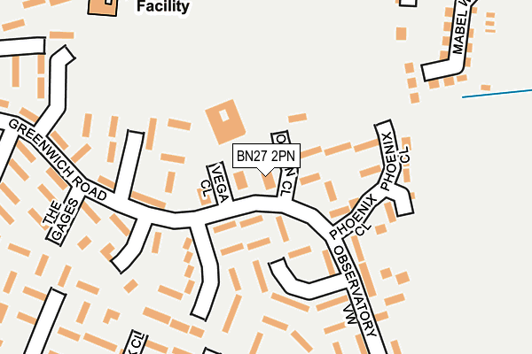 BN27 2PN map - OS OpenMap – Local (Ordnance Survey)