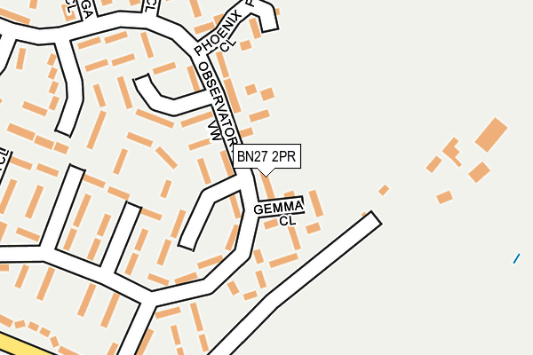 BN27 2PR map - OS OpenMap – Local (Ordnance Survey)