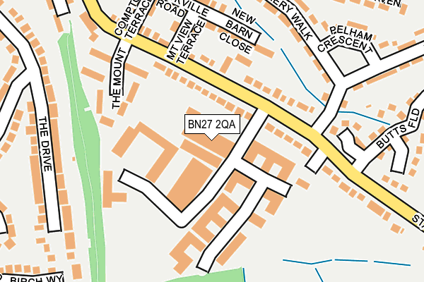 BN27 2QA map - OS OpenMap – Local (Ordnance Survey)