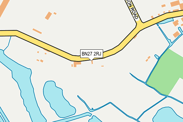 BN27 2RJ map - OS OpenMap – Local (Ordnance Survey)