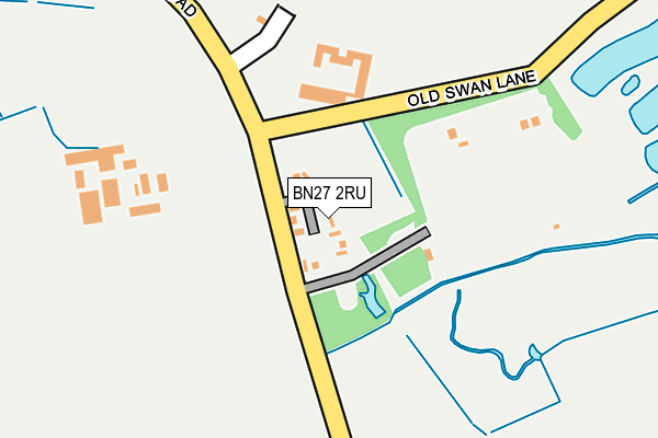 BN27 2RU map - OS OpenMap – Local (Ordnance Survey)