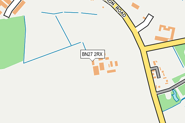 BN27 2RX map - OS OpenMap – Local (Ordnance Survey)