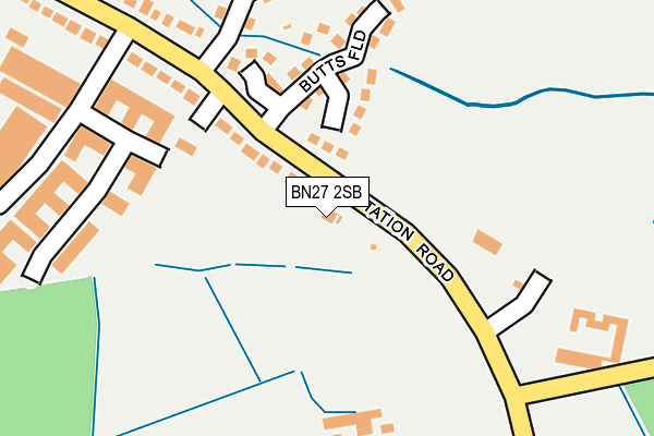 BN27 2SB map - OS OpenMap – Local (Ordnance Survey)