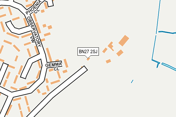 BN27 2SJ map - OS OpenMap – Local (Ordnance Survey)