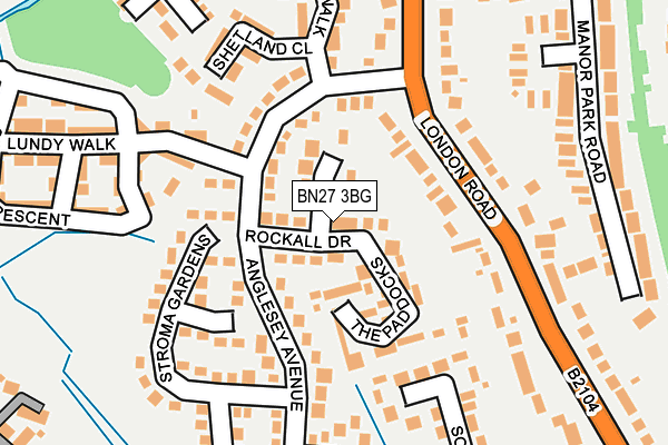 BN27 3BG map - OS OpenMap – Local (Ordnance Survey)