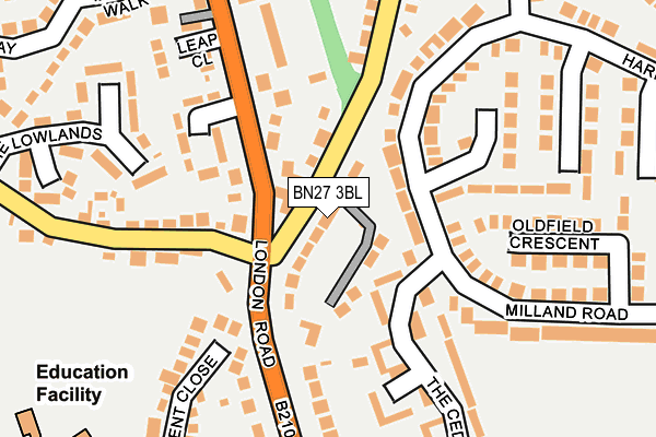BN27 3BL map - OS OpenMap – Local (Ordnance Survey)