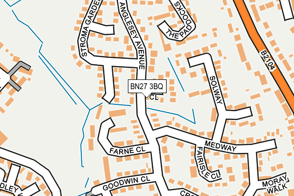 BN27 3BQ map - OS OpenMap – Local (Ordnance Survey)