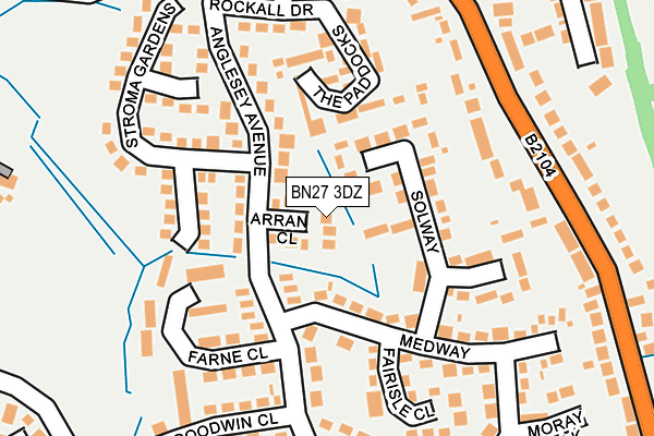 BN27 3DZ map - OS OpenMap – Local (Ordnance Survey)