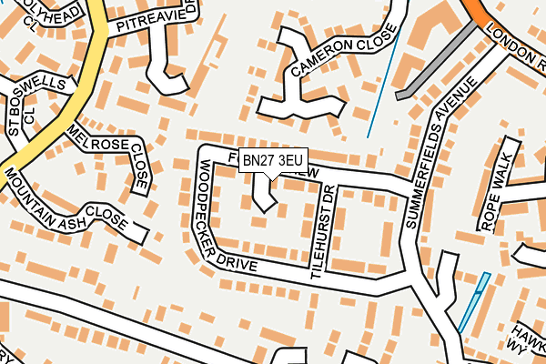 BN27 3EU map - OS OpenMap – Local (Ordnance Survey)