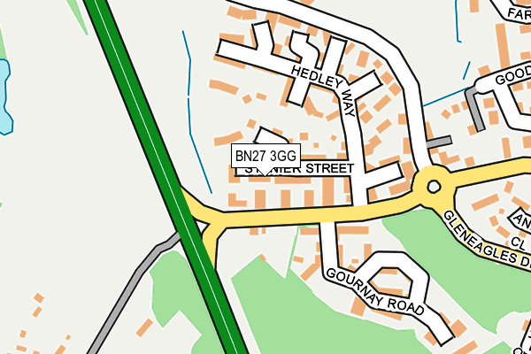BN27 3GG map - OS OpenMap – Local (Ordnance Survey)