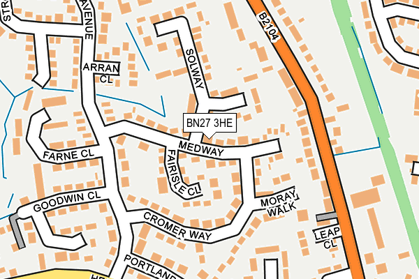 BN27 3HE map - OS OpenMap – Local (Ordnance Survey)