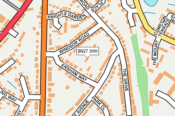 BN27 3HH map - OS OpenMap – Local (Ordnance Survey)