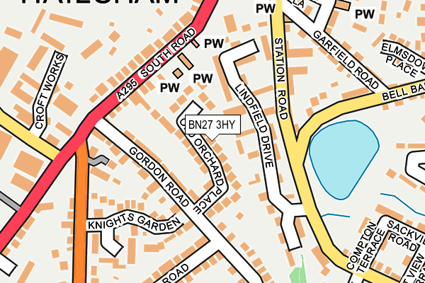 BN27 3HY map - OS OpenMap – Local (Ordnance Survey)