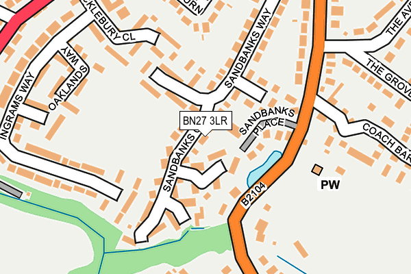 BN27 3LR map - OS OpenMap – Local (Ordnance Survey)