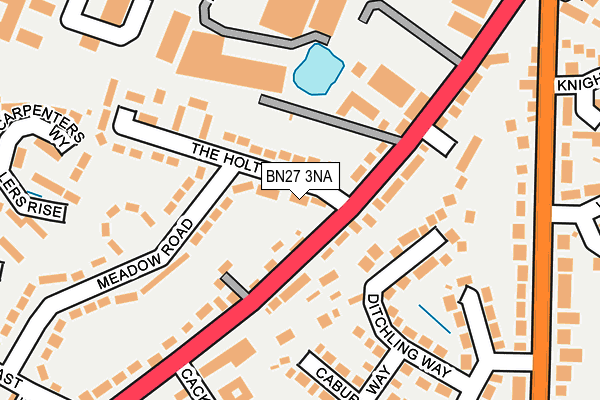 BN27 3NA map - OS OpenMap – Local (Ordnance Survey)