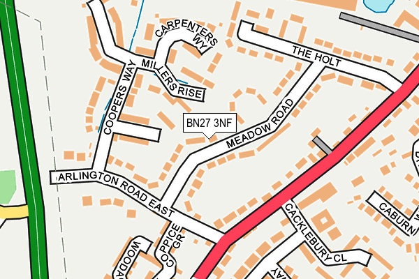 BN27 3NF map - OS OpenMap – Local (Ordnance Survey)