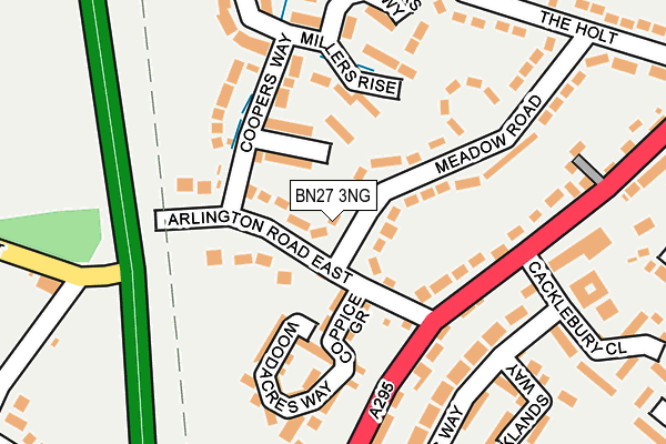 BN27 3NG map - OS OpenMap – Local (Ordnance Survey)
