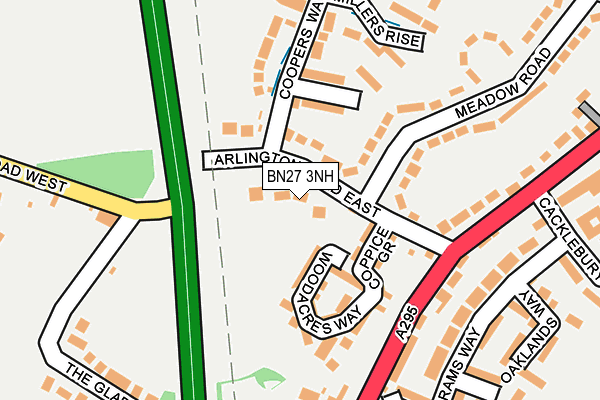 BN27 3NH map - OS OpenMap – Local (Ordnance Survey)