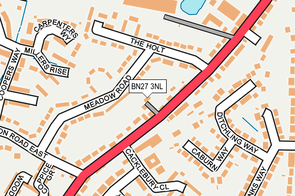 BN27 3NL map - OS OpenMap – Local (Ordnance Survey)
