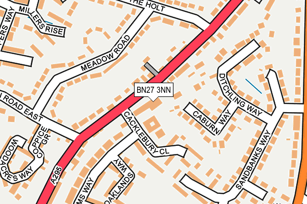 BN27 3NN map - OS OpenMap – Local (Ordnance Survey)
