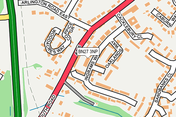 BN27 3NP map - OS OpenMap – Local (Ordnance Survey)