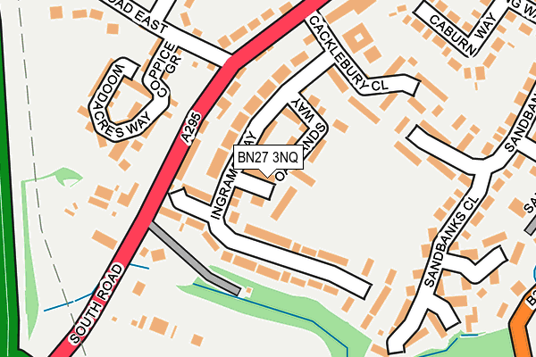 BN27 3NQ map - OS OpenMap – Local (Ordnance Survey)