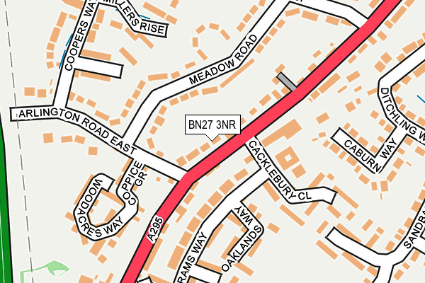 BN27 3NR map - OS OpenMap – Local (Ordnance Survey)