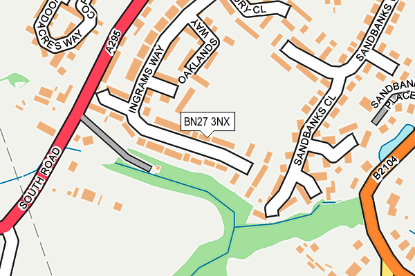 BN27 3NX map - OS OpenMap – Local (Ordnance Survey)