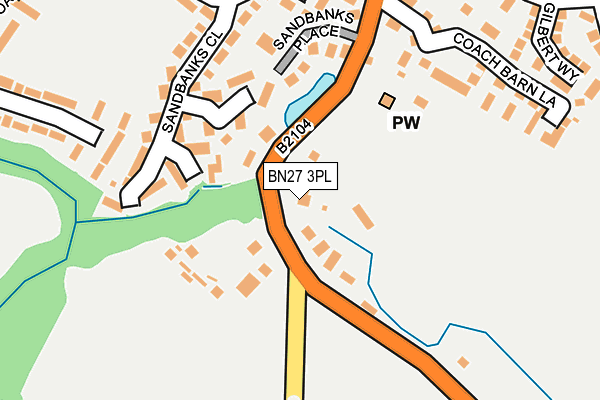 BN27 3PL map - OS OpenMap – Local (Ordnance Survey)