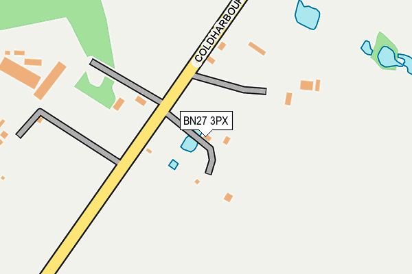 BN27 3PX map - OS OpenMap – Local (Ordnance Survey)