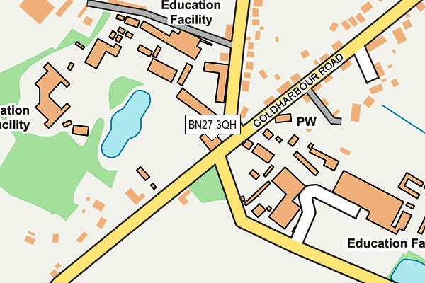 BN27 3QH map - OS OpenMap – Local (Ordnance Survey)