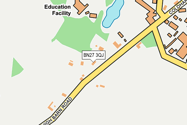 BN27 3QJ map - OS OpenMap – Local (Ordnance Survey)