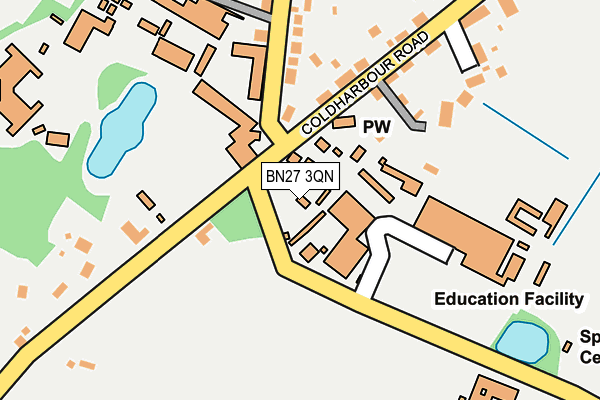 BN27 3QN map - OS OpenMap – Local (Ordnance Survey)