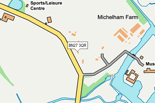 BN27 3QR map - OS OpenMap – Local (Ordnance Survey)