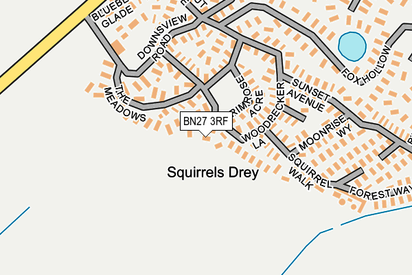 BN27 3RF map - OS OpenMap – Local (Ordnance Survey)