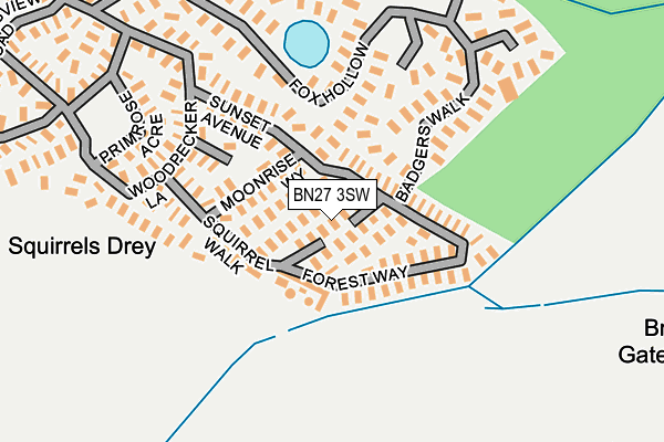 BN27 3SW map - OS OpenMap – Local (Ordnance Survey)