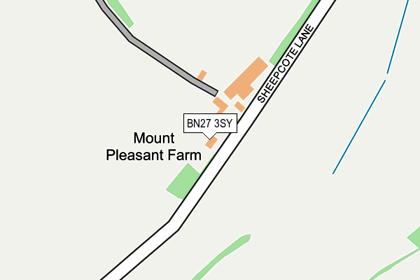 BN27 3SY map - OS OpenMap – Local (Ordnance Survey)